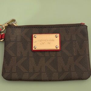 Michael Kors Dark Brown Monogram Pouch
